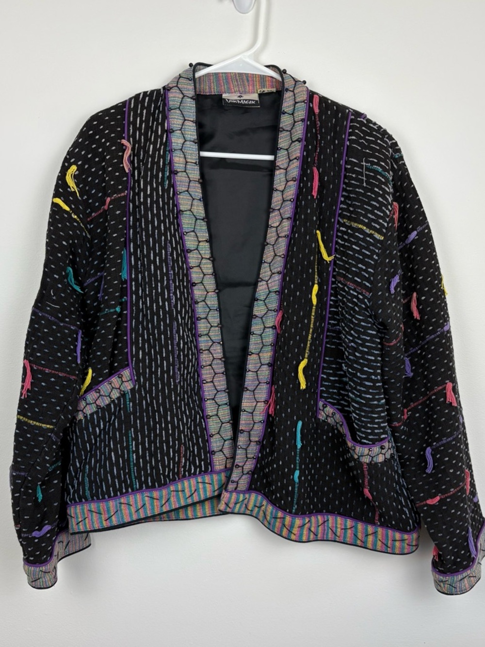 Yak Magik Jacket Size Large Boho Vintage Multicolor Made in Nepal Lagenlook
